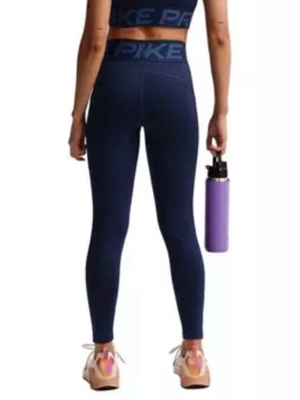 Nike Women's Pro Sculpt High-Waisted 7/8 Leggings with Pockets - Navy - Picture 7 of 7